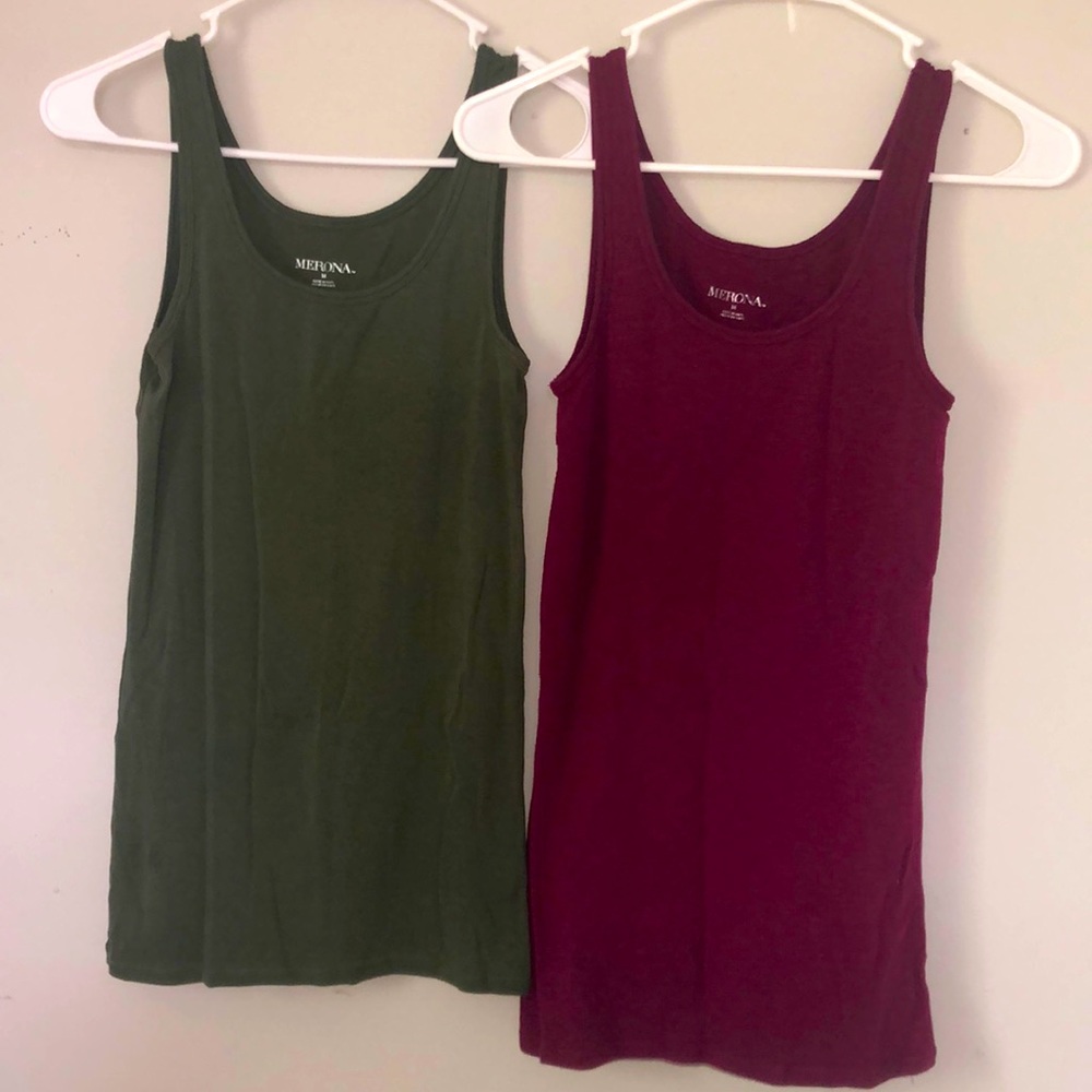 TWO wine and green tanks